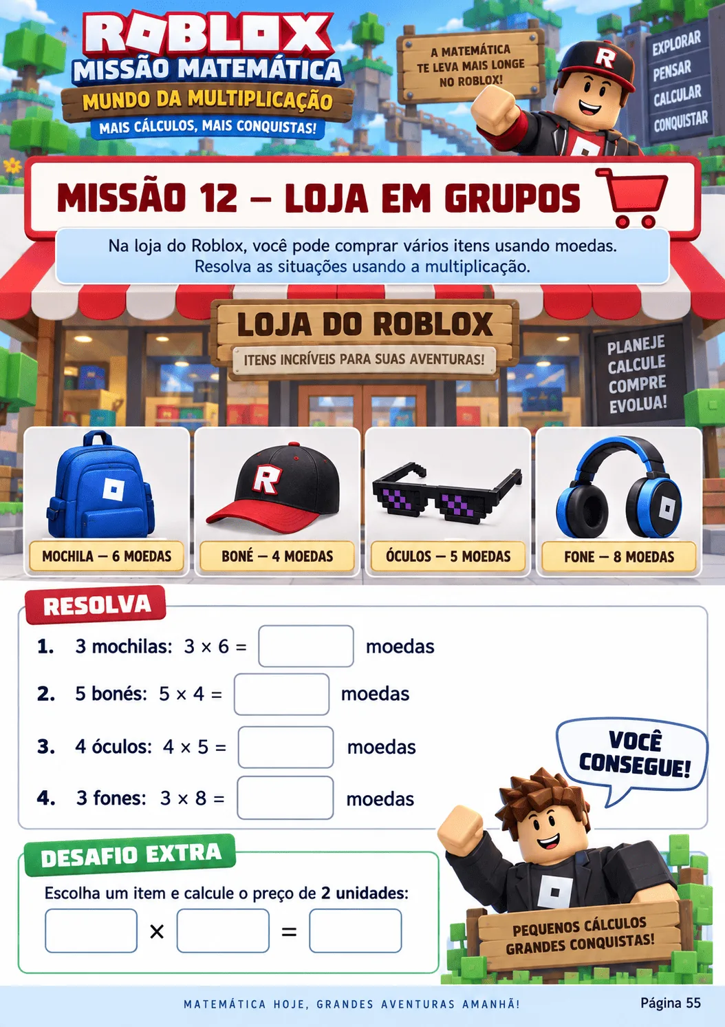 Página real 7 do Missão Matemática Roblox