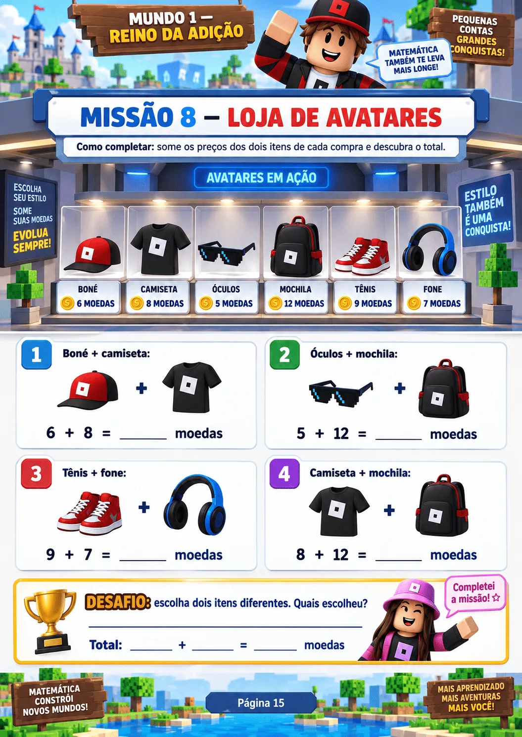 Página real 3 do Missão Matemática Roblox