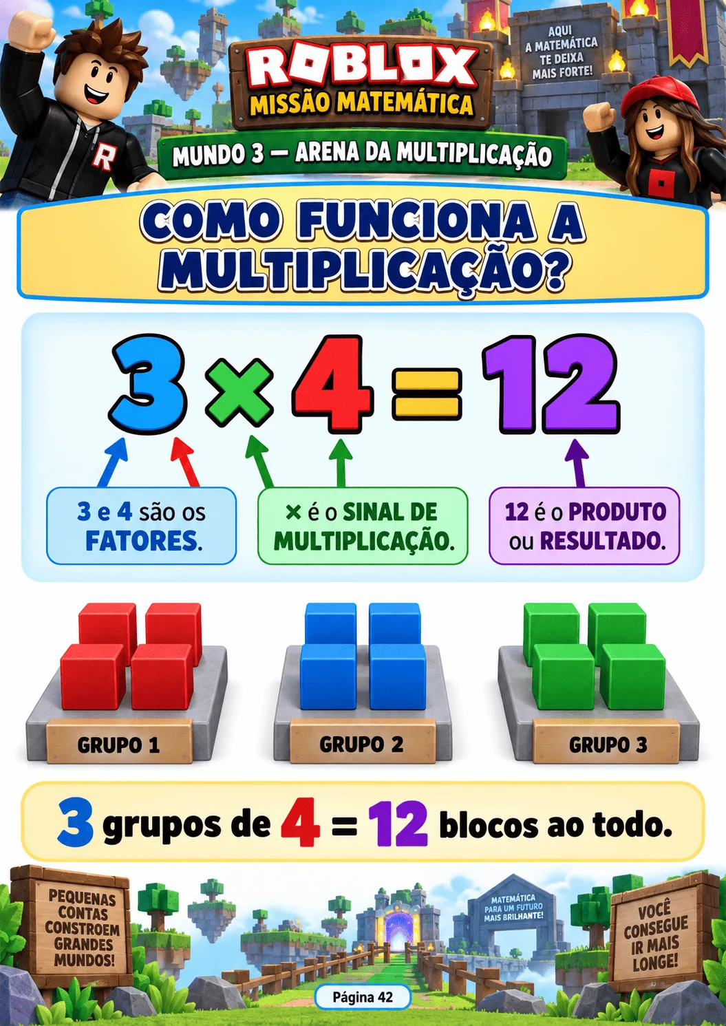 Página real 6 do Missão Matemática Roblox